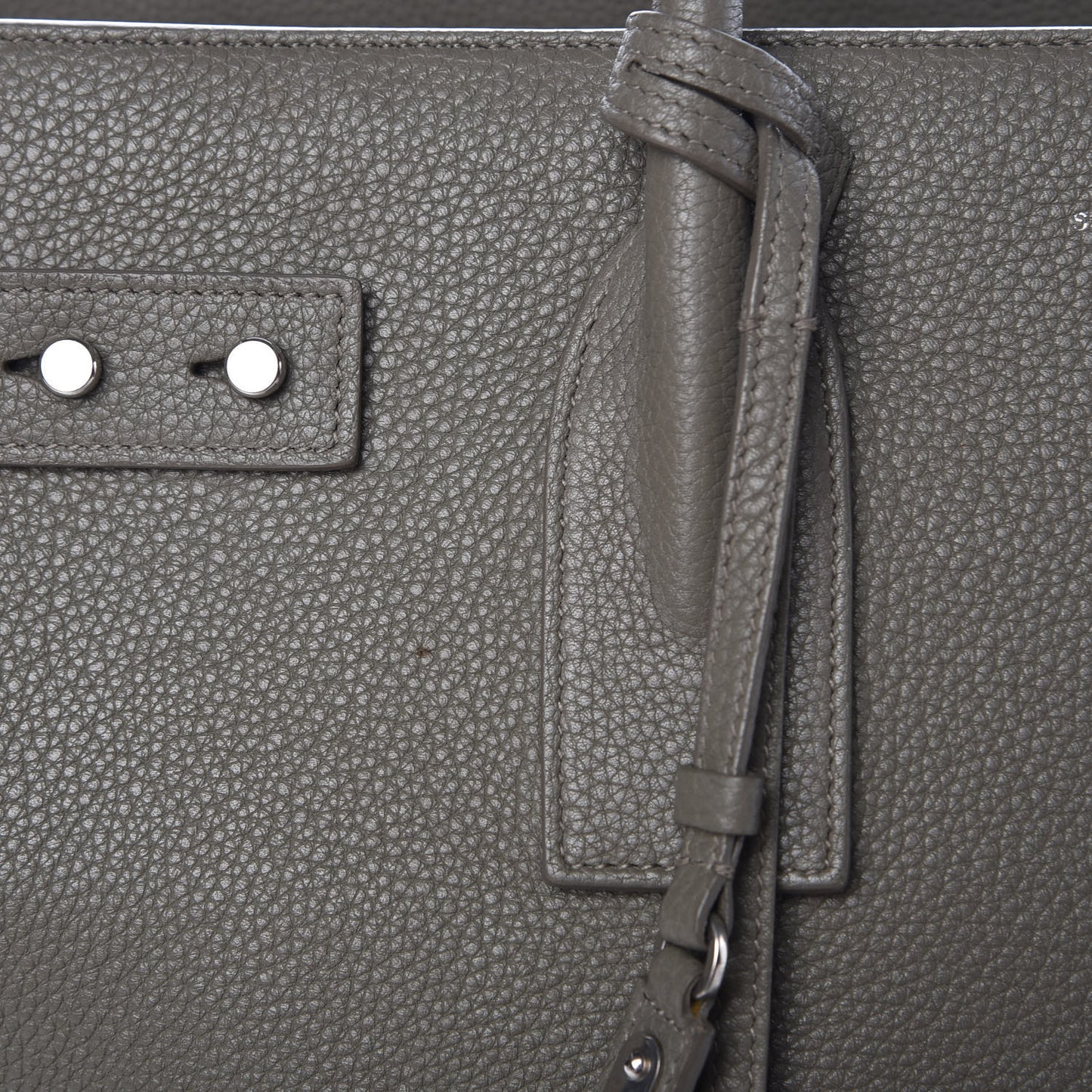 Grained Calfskin Medium Supple Sac De Jour Kaki Militaire