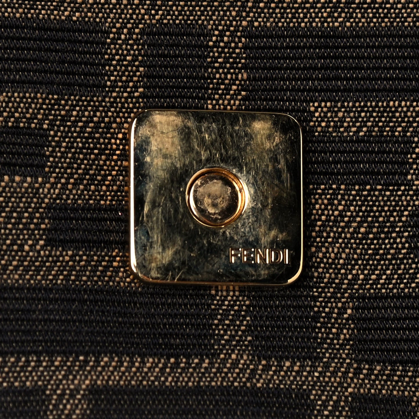 Fabric Jacquard FF 1974 Mini Baguette Tobacco Moro Black