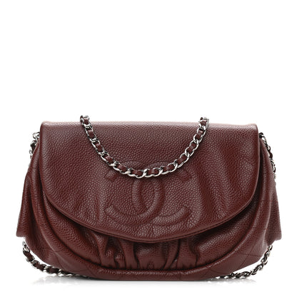 Chanel Caviar Half Moon Wallet On Chain WOC Bordeaux 1 of 10
