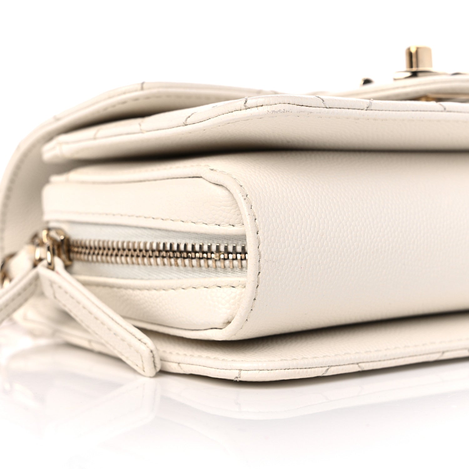 Chanel Caviar Quilted Like A Wallet Flap White 8 of 11