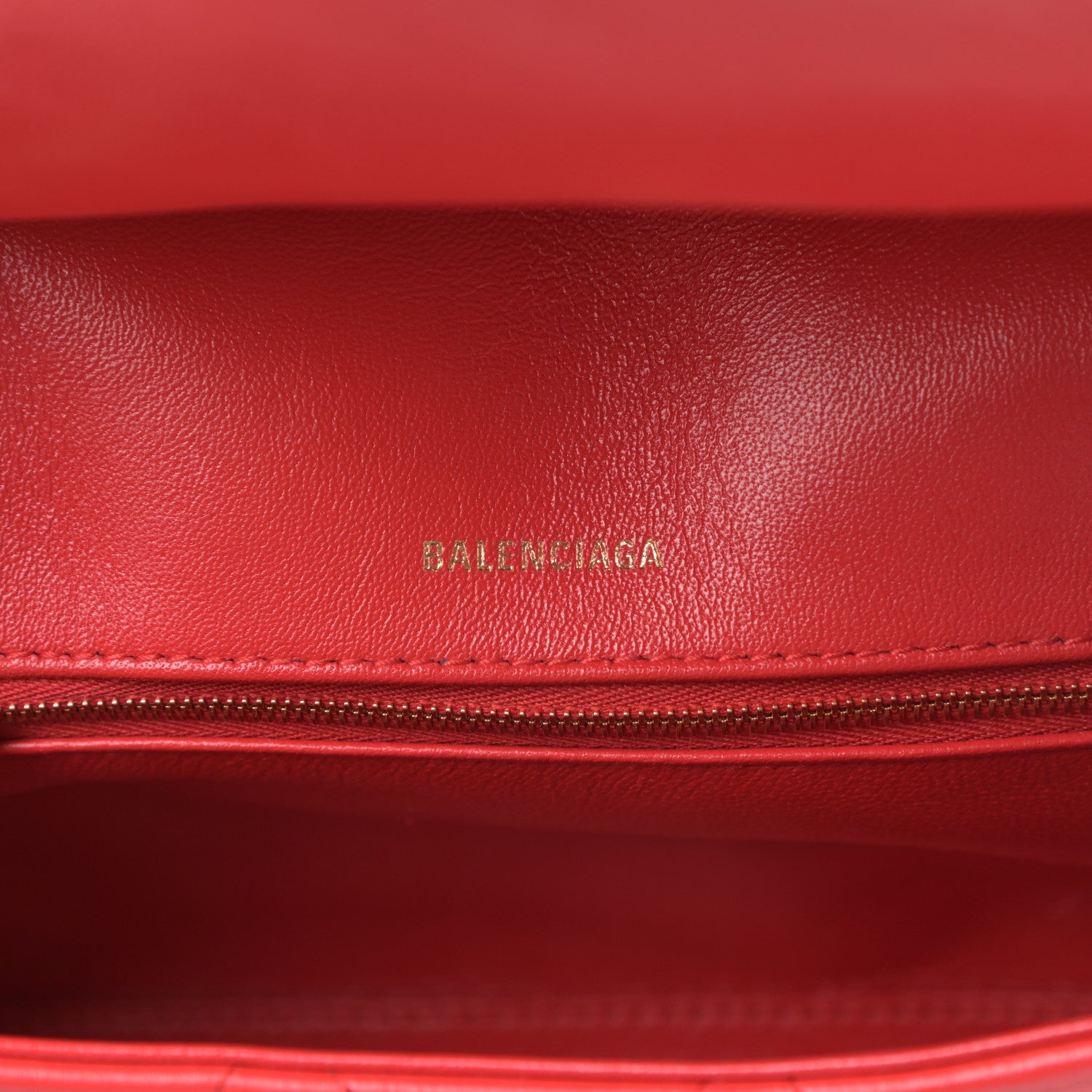 Balenciaga Nappa Calfskin Quilted Medium Touch B Shoulder Bag Bright Red 6 of 11