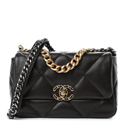 Chanel Lambskin Quilted Medium Chanel 19 Flap Dark Brown 1 of 4