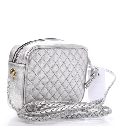 Gucci Laminated Nappa Web Trapuntata Mini GG Shoulder Bag Argento 3 of 10