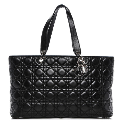 Christian Dior Lambskin Cannage Large Lady Dior Shopper Tote Black 1 of 7