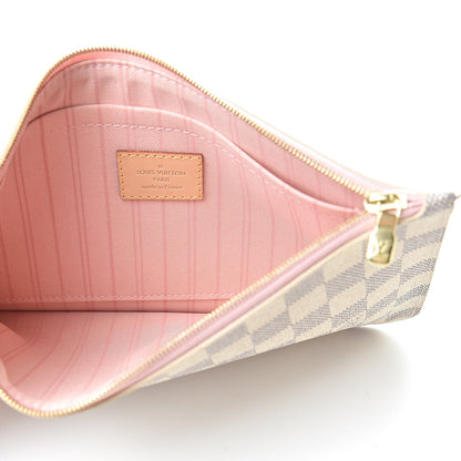 Louis Vuitton Damier Azur Neverfull MM GM Pochette Rose Ballerine 5 of 11