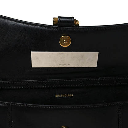 Balenciaga Shiny Box Calfskin Hourglass Stretch Sling Shoulder Bag Black 11 of 11