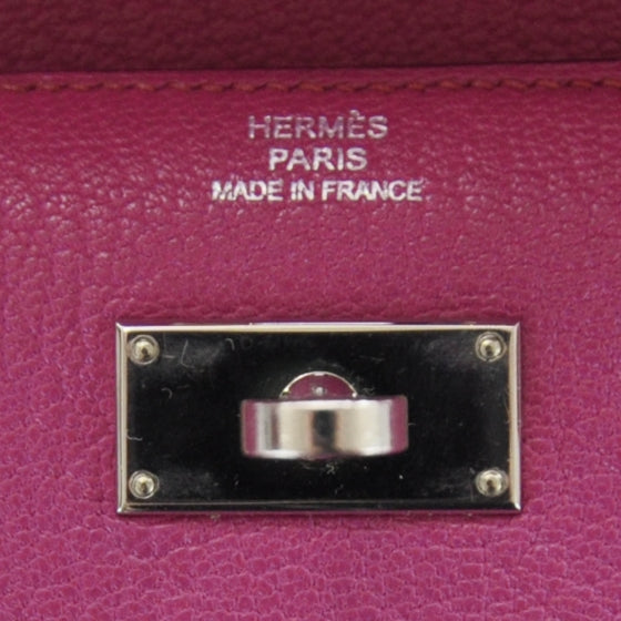 Hermes Chevre Mysore Medium Kelly Wallet Fuchsia 10 of 10