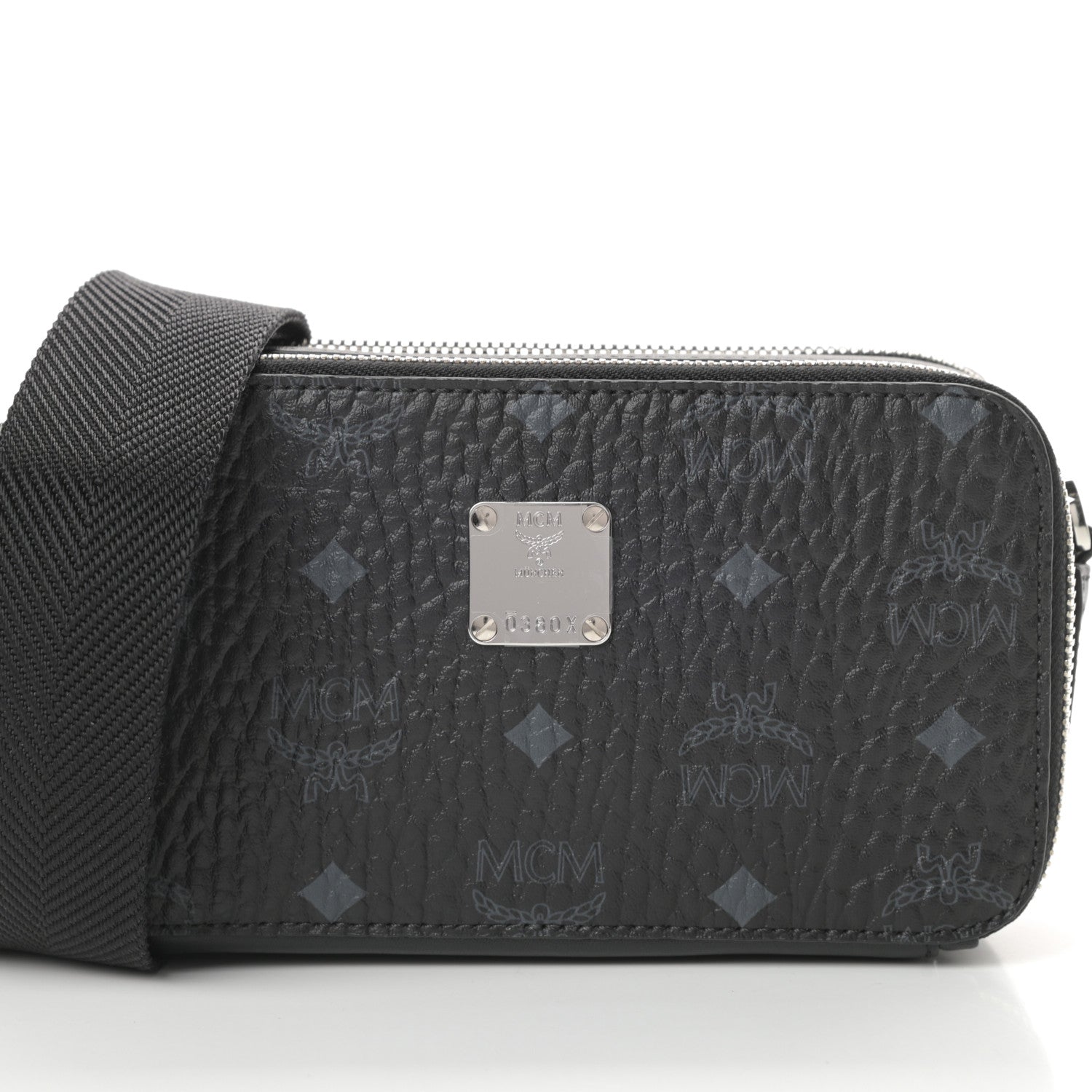 MCM Visetos Double Zip Camera Bag Black 9 of 11