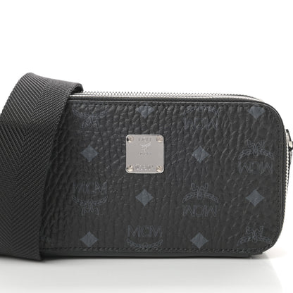 MCM Visetos Double Zip Camera Bag Black 9 of 11