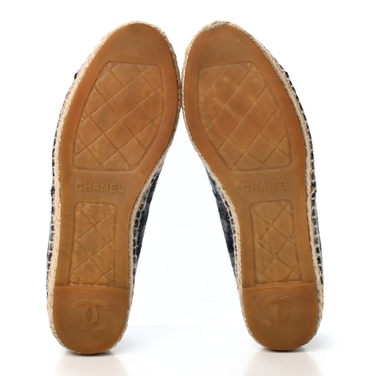 Flannel CC Espadrilles 36 Black Grey