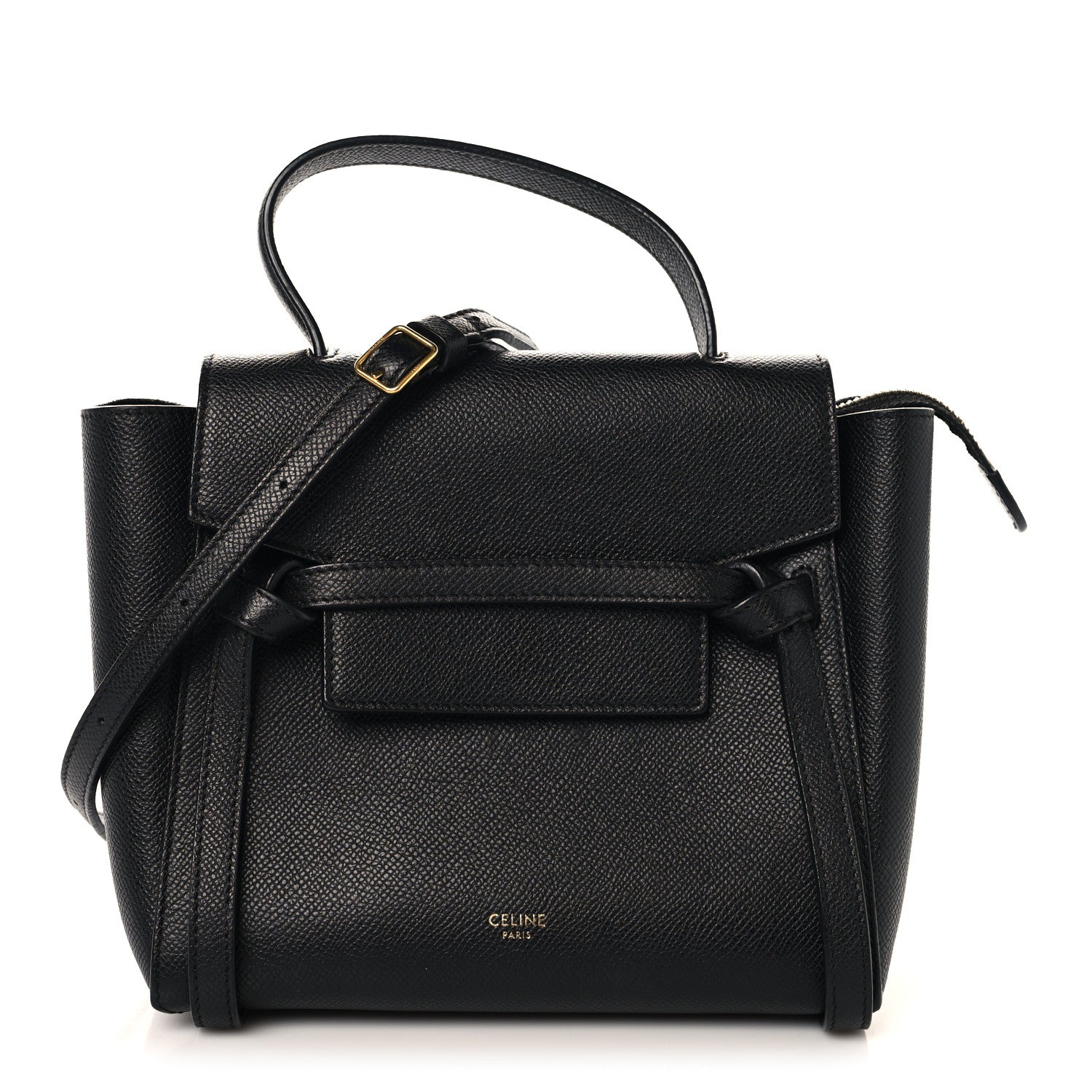 Celine Grained Calfskin Nano Belt Bag Black 1 of 10