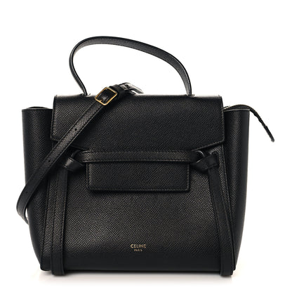 Celine Grained Calfskin Nano Belt Bag Black 1 of 10