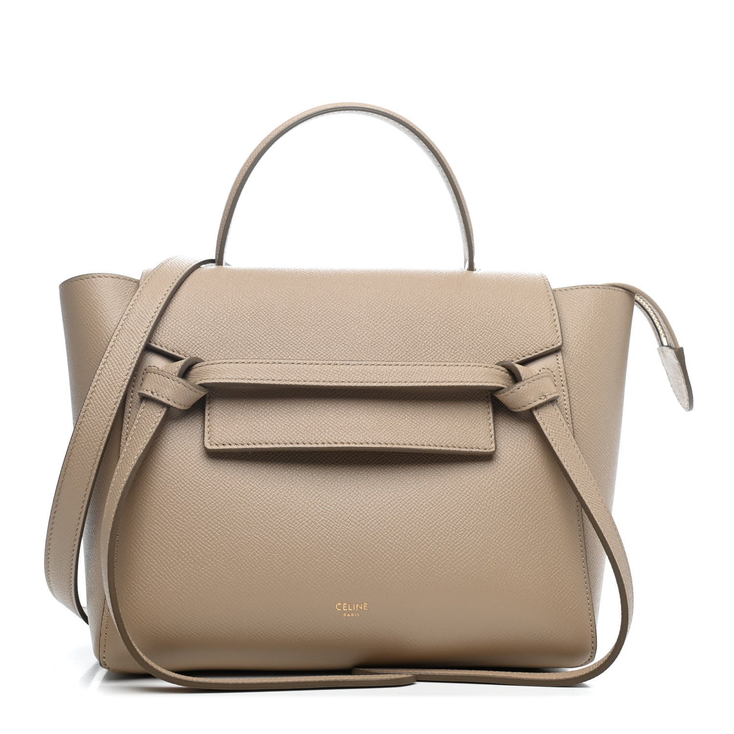 Grained Calfskin Micro Belt Bag Light Taupe