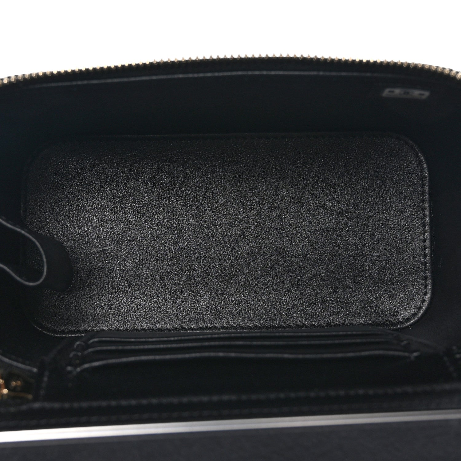 Chanel Lambskin Quilted Small Top Handle Vanity Case With Chain Black 6 of 13