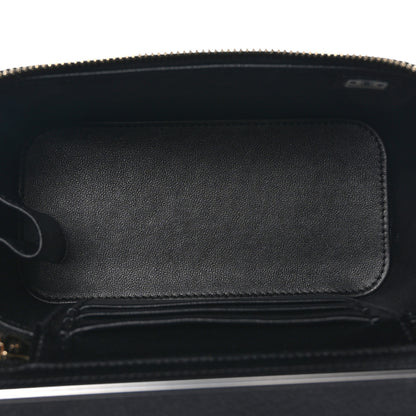 Chanel Lambskin Quilted Small Top Handle Vanity Case With Chain Black 6 of 13