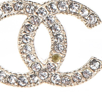 Crystal CC Earrings Gold