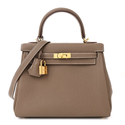 Hermes Togo Kelly Retourne 25 Etoupe 1 of 10