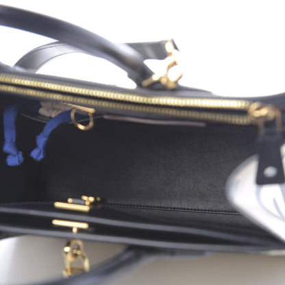 Louis Vuitton Calfskin Tribal City Steamer MM White Black 5 of 10