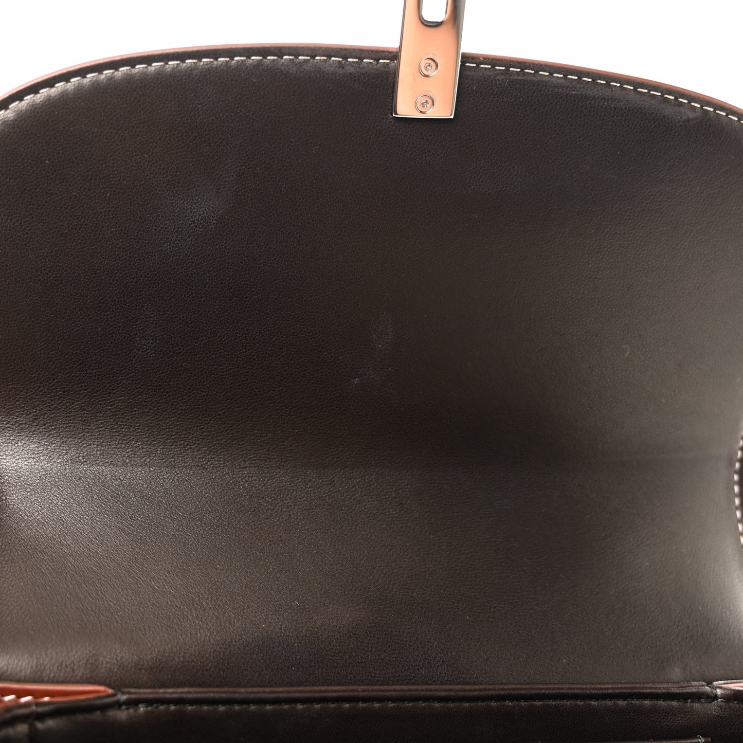 Polished Saddle Calfskin The Sofia 8.75 Crossbody Cherry Wood