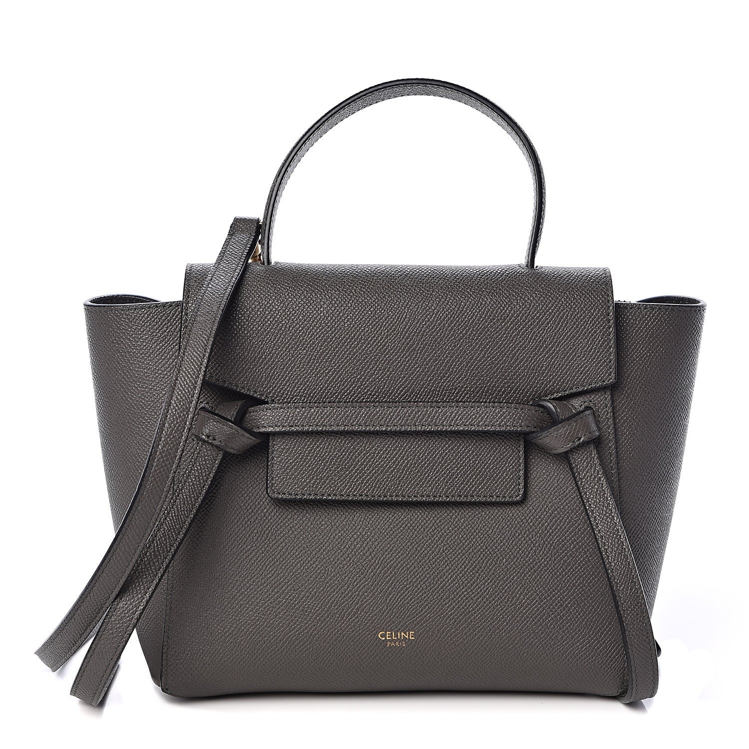 Celine Grained Calfskin Nano Belt Bag Grey 1 of 9