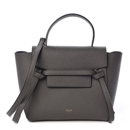 Celine Grained Calfskin Nano Belt Bag Grey 1 of 9