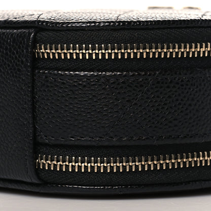 Chanel Caviar Quilted Round Handle With Care Vanity With Chain Black 10 of 11