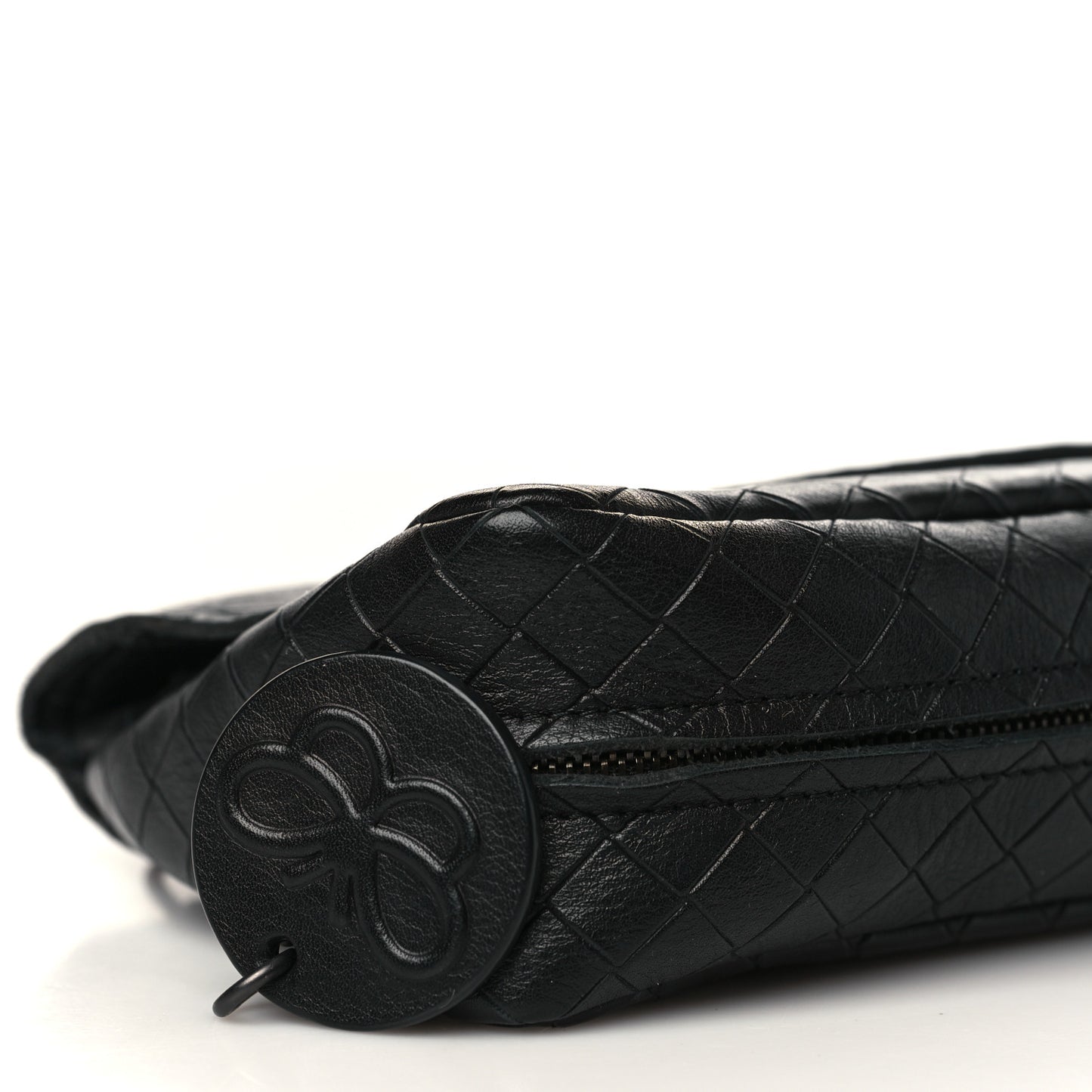 Nappa Intrecciato Small Chain Crossbody Black