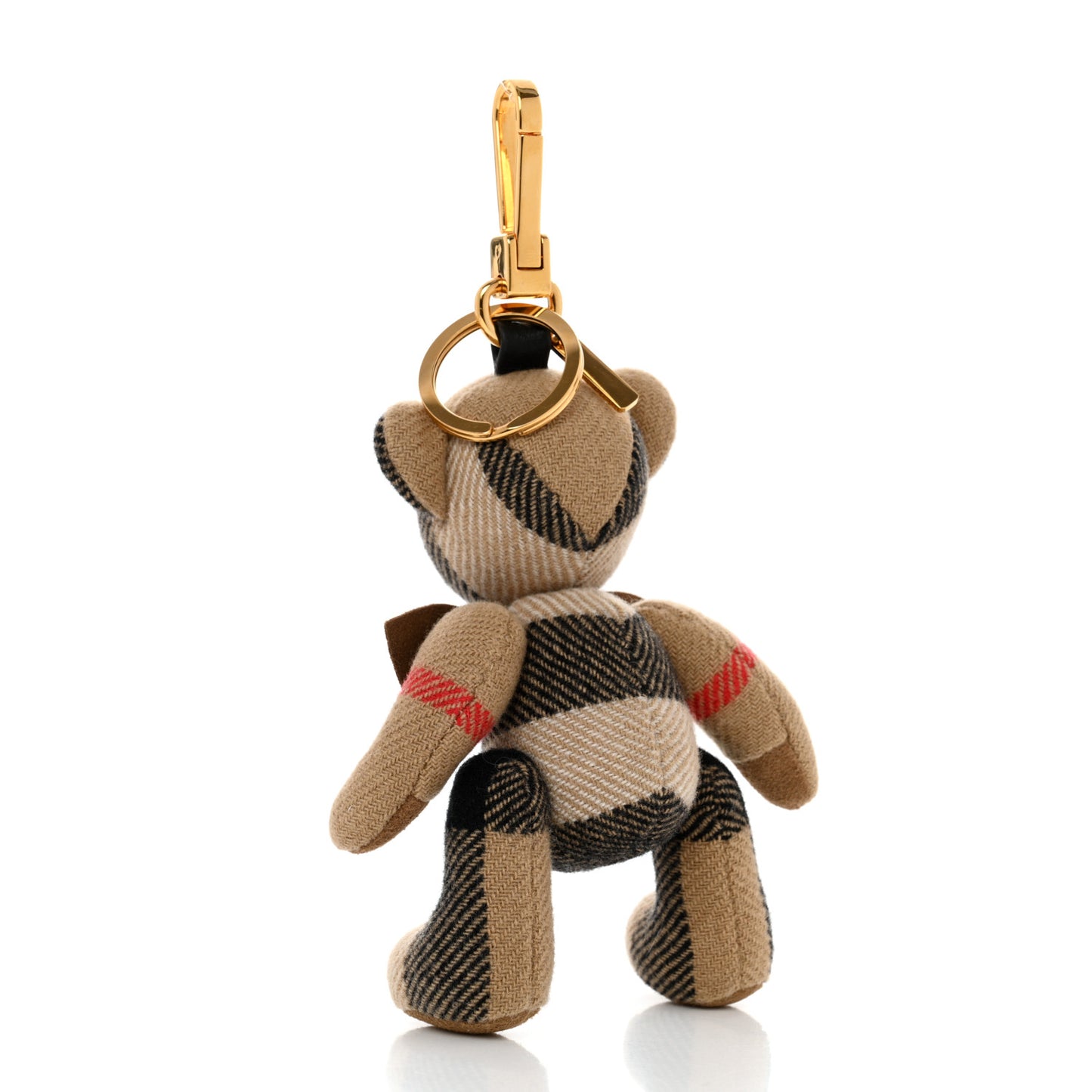 Cashmere Vintage Check Thomas Bear Bag Charm Camel