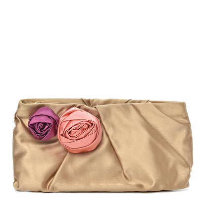 Prada Satin Raso Rose Clutch Naturale Corall 1 of 6