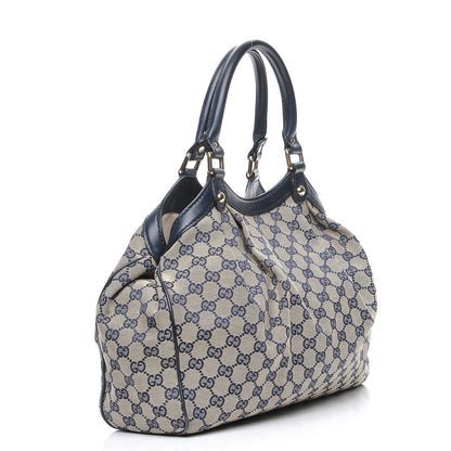 Gucci Monogram Medium Sukey Tote Navy 3 of 7