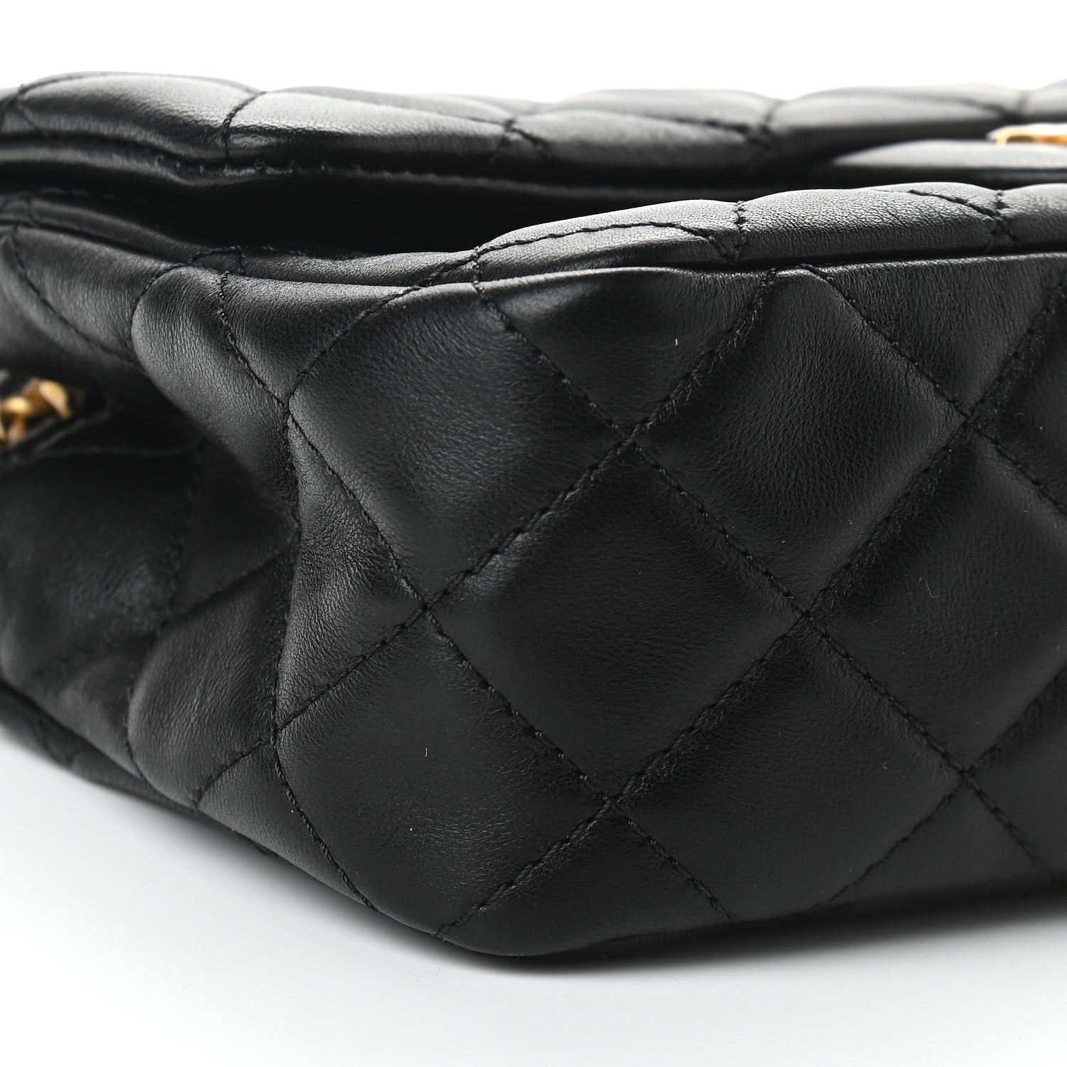 Chanel Lambskin Quilted Mini Rectangular Pearl Crush Flap Black 8 of 9