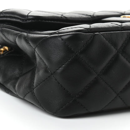 Chanel Lambskin Quilted Mini Rectangular Pearl Crush Flap Black 8 of 9