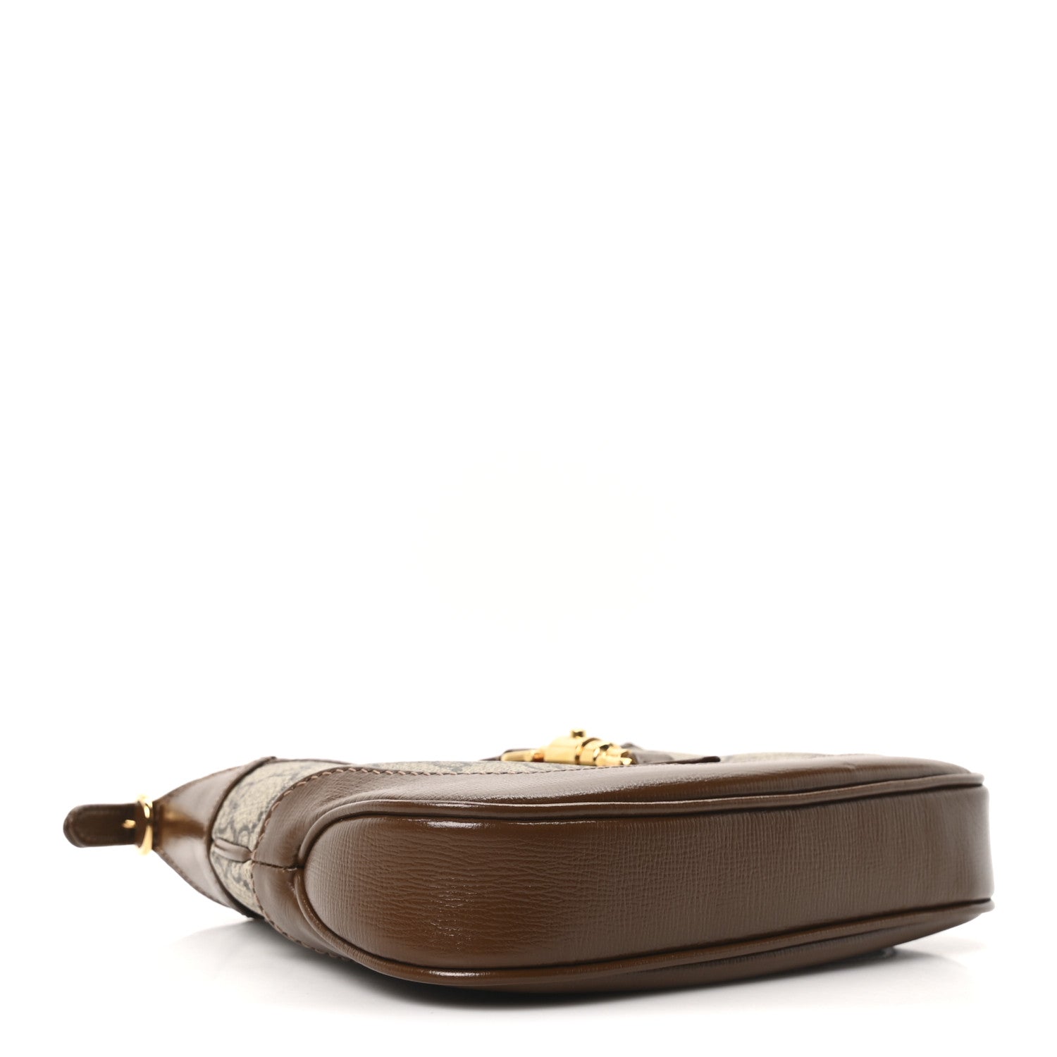 Gucci GG Supreme Monogram Azalea Calfskin Web Mini Jackie 1961 Hobo Beige Ebony Brown Sugar 4 of 10