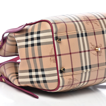 Burberry Haymarket Check Small Canterbury Tote Bright Rhubarb Pink 8 of 10
