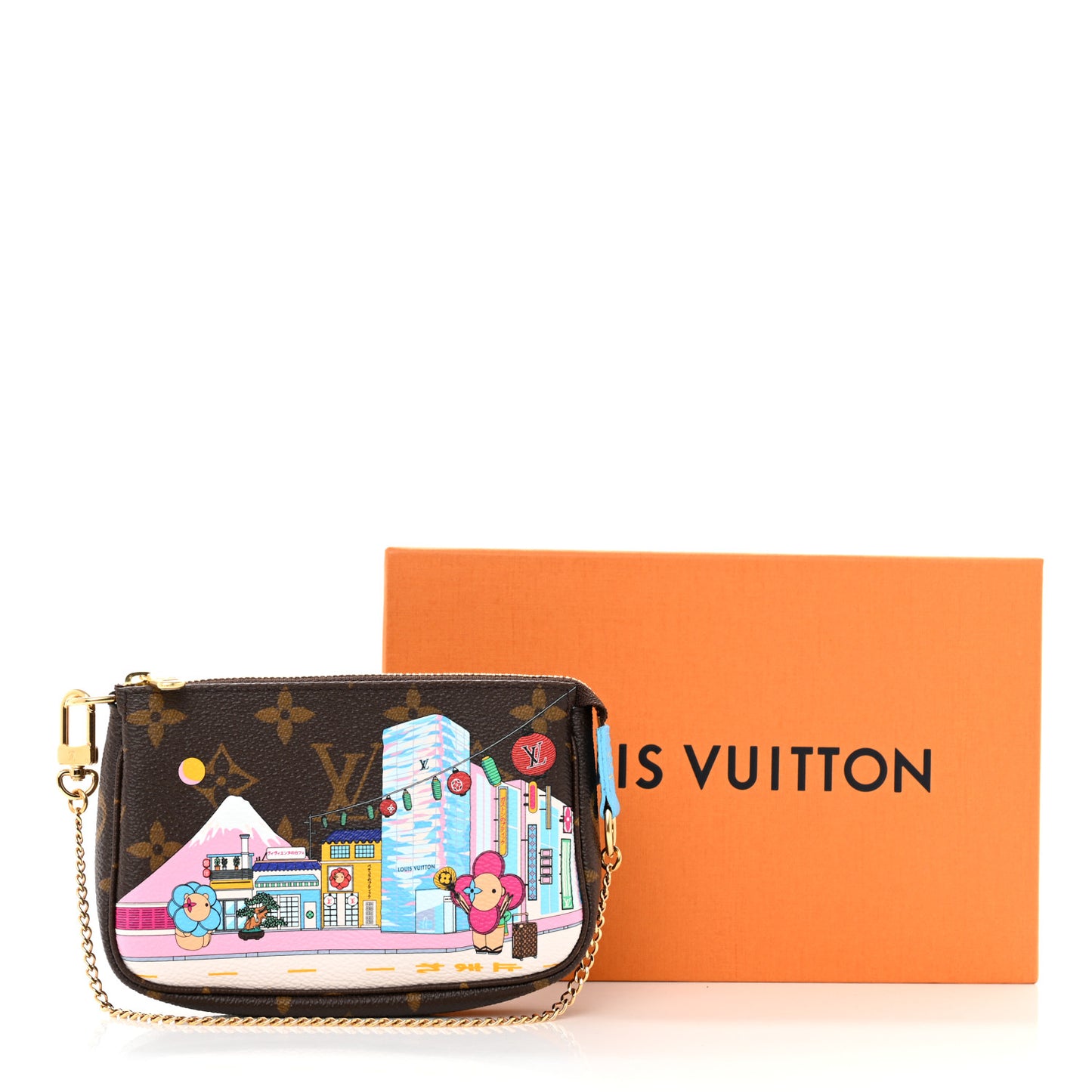 Monogram 2022 Christmas Animation Tokyo Mini Pochette Accessories Blue