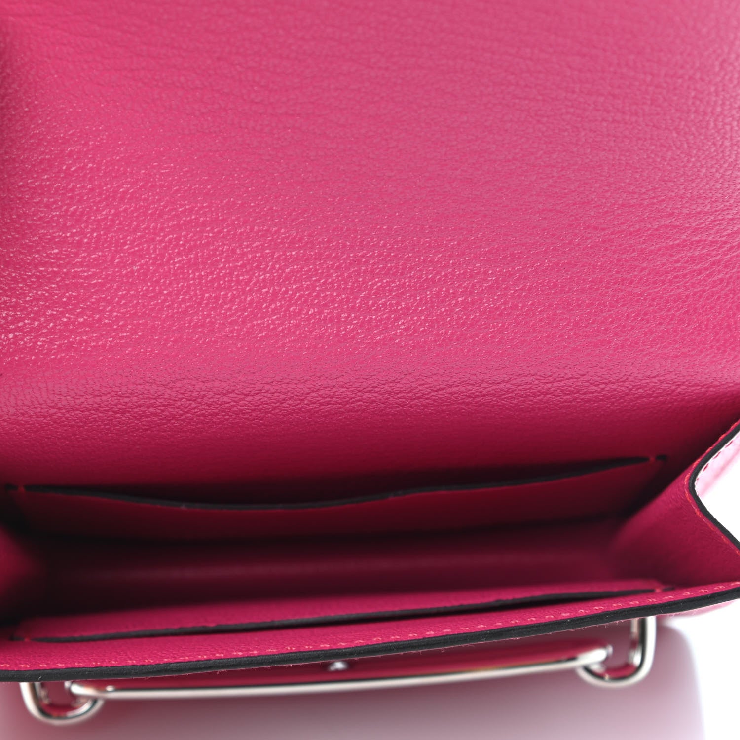 Hermes Chevre Mysore Roulis Slim Wallet Rose Shocking 4 of 4