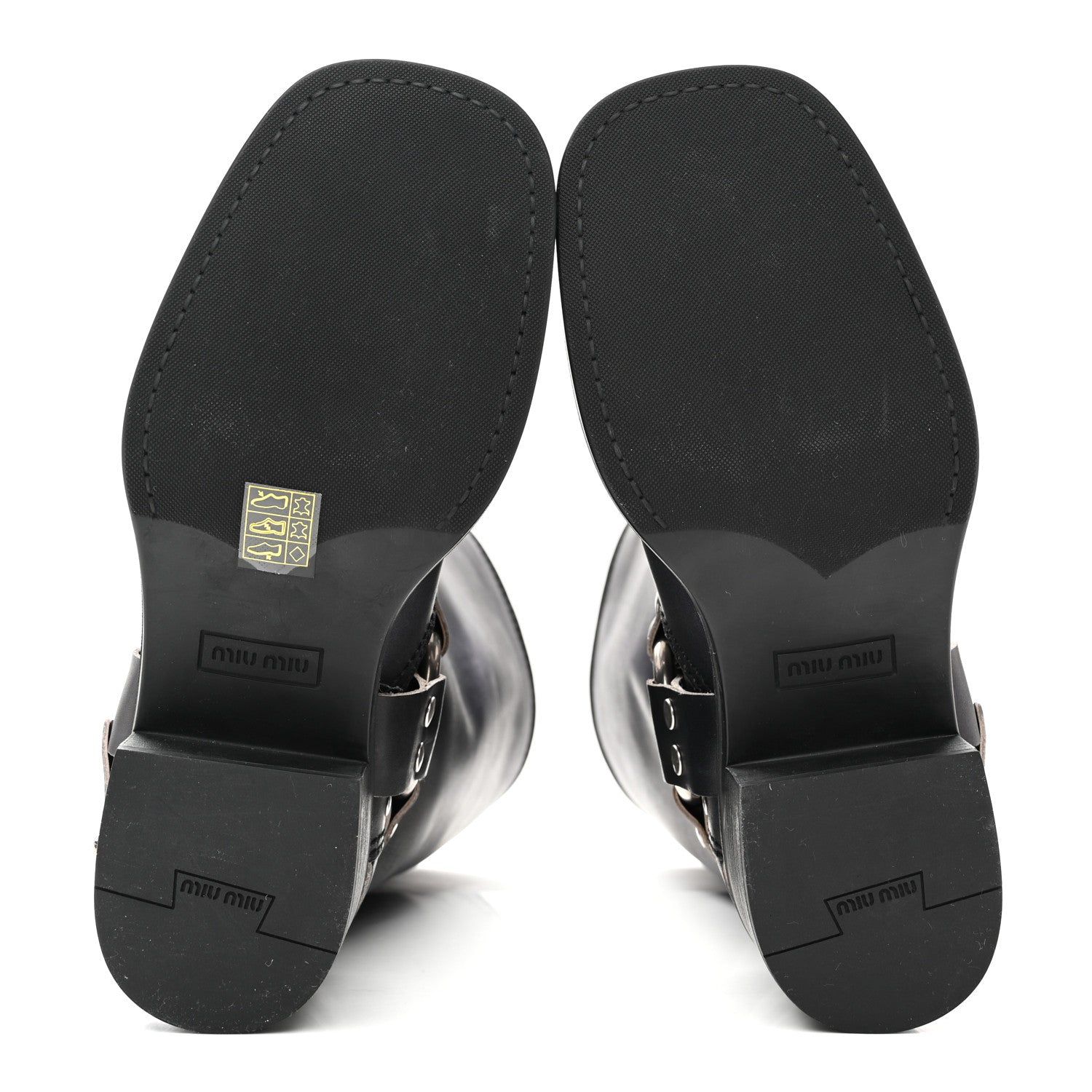 Miu Miu Calfskin Harness Boots 38 Black 6 of 10