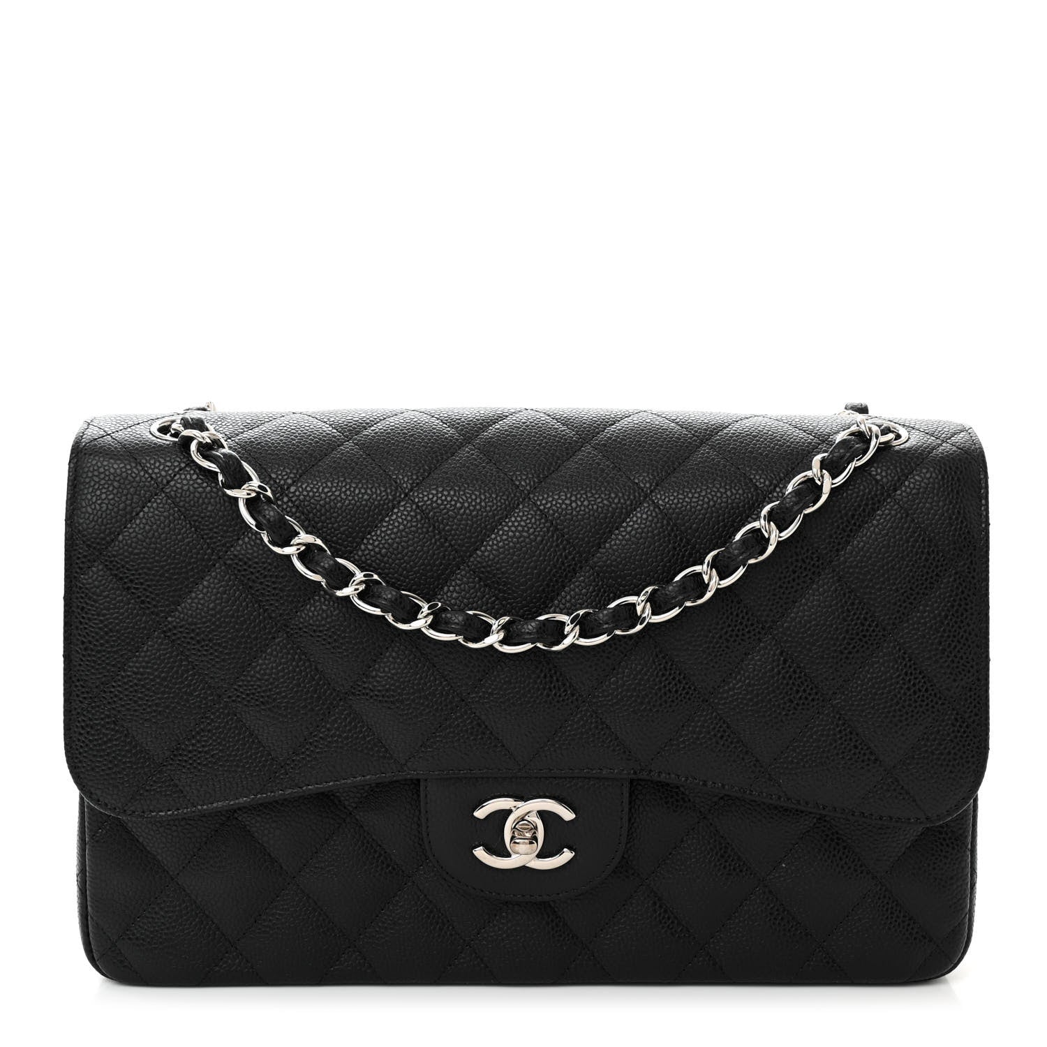 Chanel Caviar Quilted Jumbo Double Flap Black 1 of 10