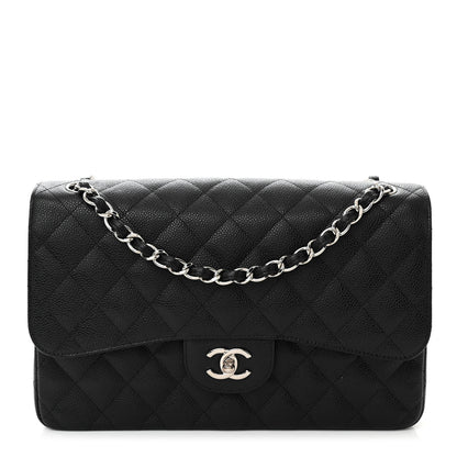 Chanel Caviar Quilted Jumbo Double Flap Black 1 of 10