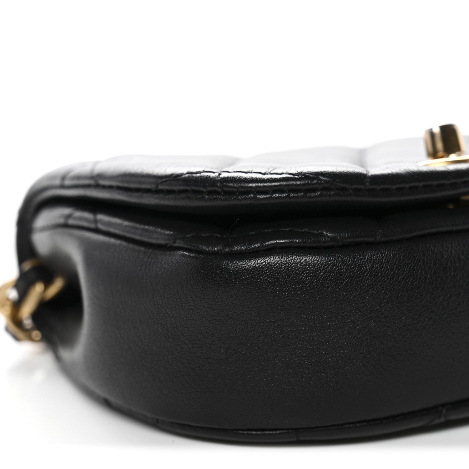 Chanel Calfskin Quilted Mini Coco Mail Clutch With Chain Black 10 of 12