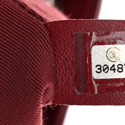 Chanel Shiny Aged Calfskin CC Chain Mini Drawstring Bag Red 7 of 10