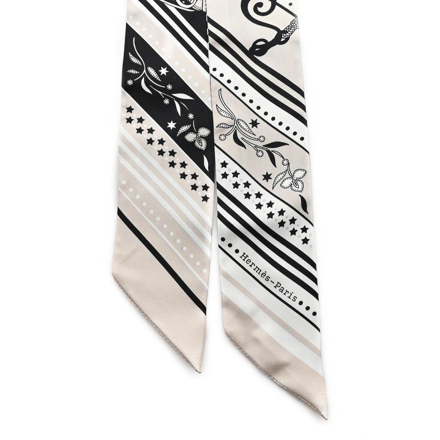 Silk Festival Des Amazones Twilly Grege Black White