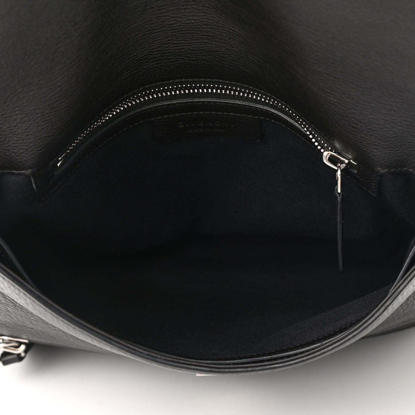 Pebbled Calfskin Small Pandora Pure Flap Bag Black