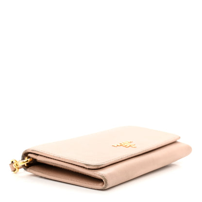Prada Saffiano Metal Wristlet Wallet Cammeo 4 of 16