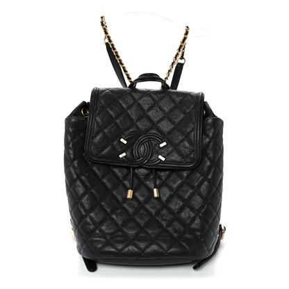 Chanel Caviar Quilted Small Filigree Backpack Black 1 of 10