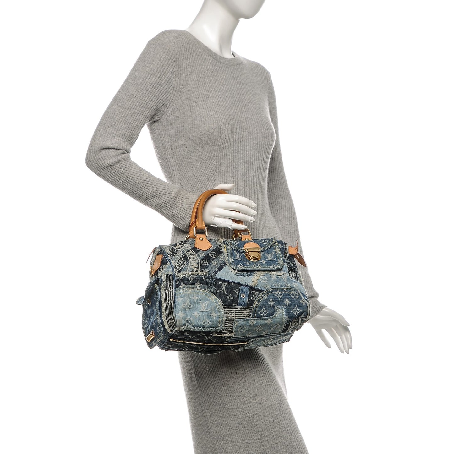 Denim Patchwork Speedy 30 Blue