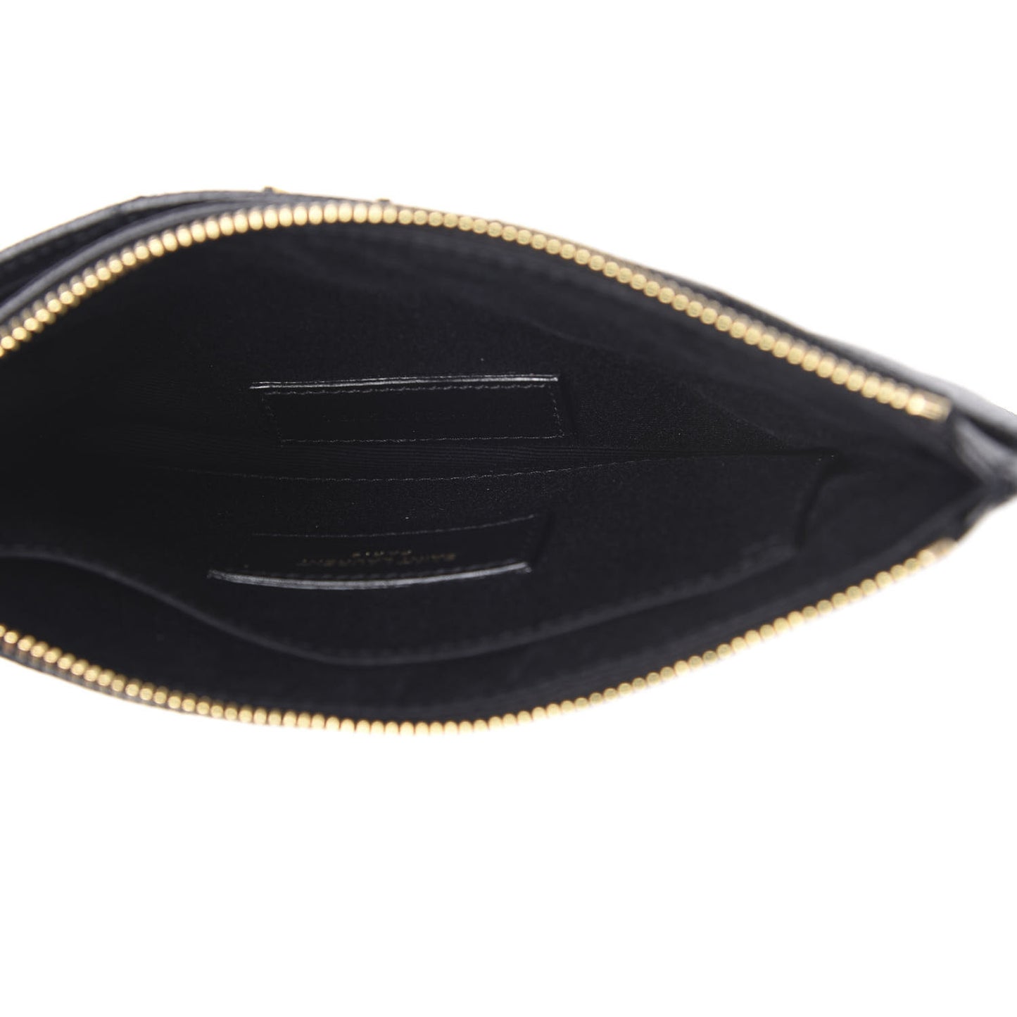 Grain De Poudre Chevron Monogram Bill Pouch Black