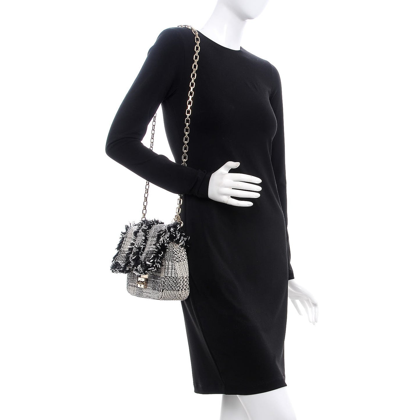 Tweed Miss Dior Flap Black