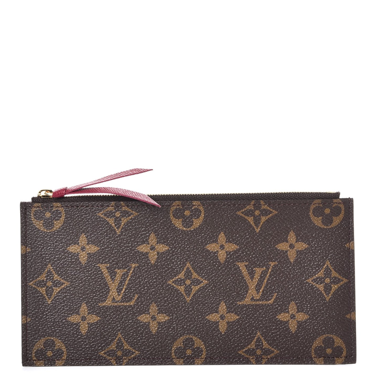 Monogram Felicie Chain Wallet Zippered Insert Fuchsia
