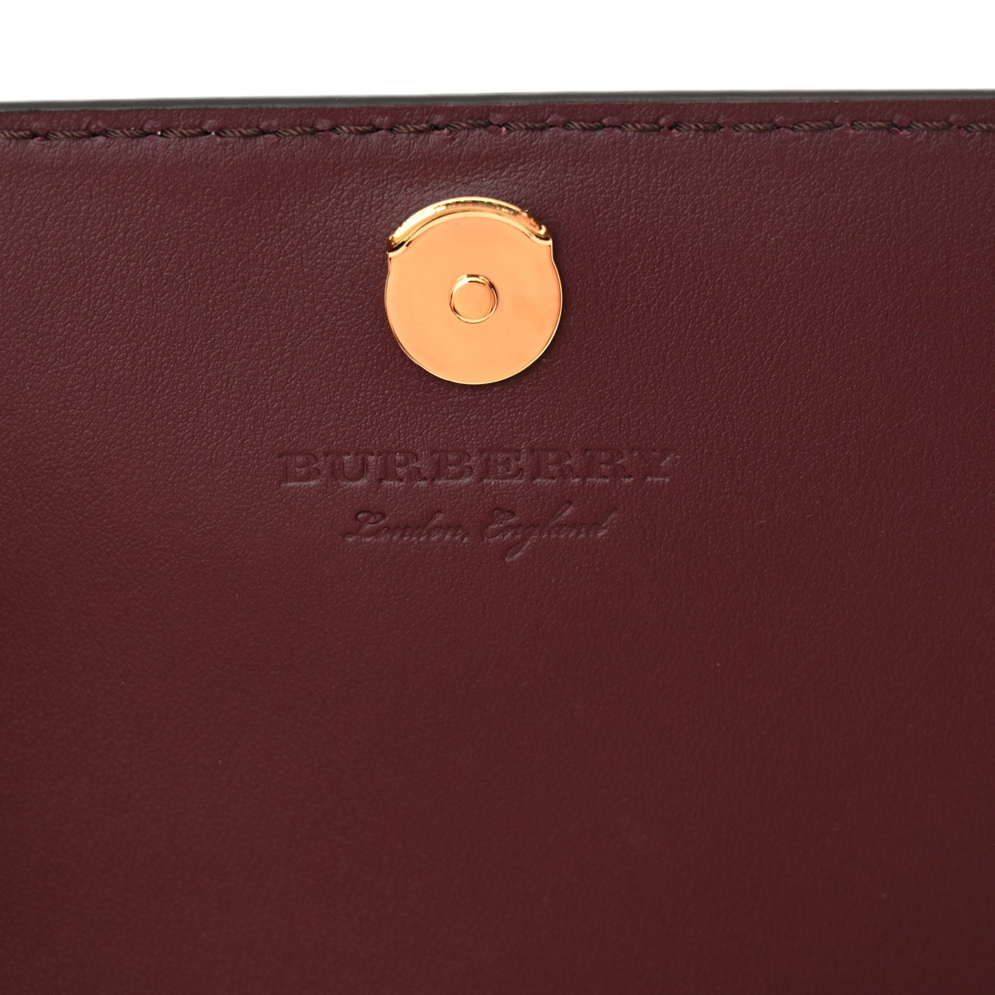 Grained Calfskin House Check Tartan Mix Hampshire Wallet On Chain Burgundy